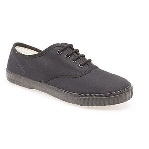 Dek Kids Unisex Junior Lace Canvas Gym Sneakers / Black